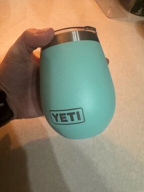 YETI teal Wine Tumbler